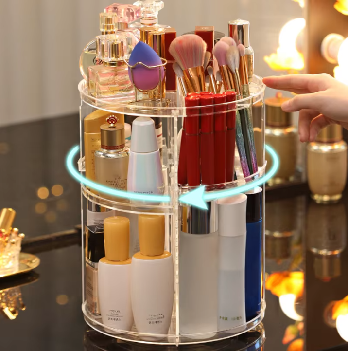 Organizador Giratorio de Maquillaje y Cosméticos